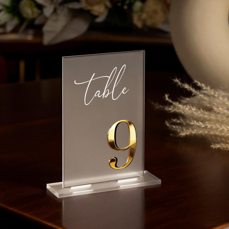 Números de Mesa em Acrílico pa - Table Number Gold avaliação e preço