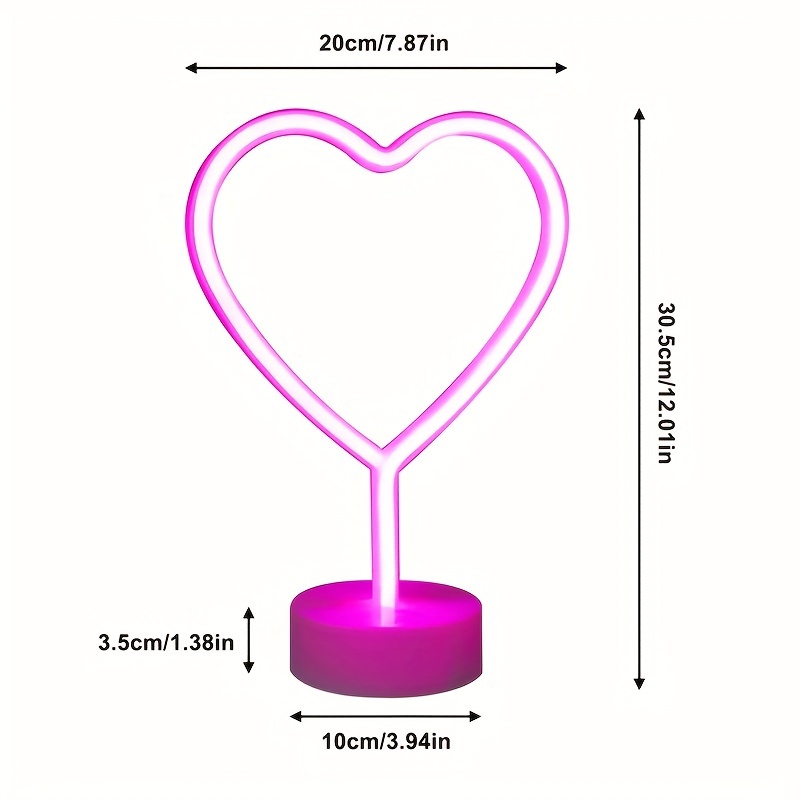 Luz neon em forma de coração,  - Wedding Power Supply avaliação e preço