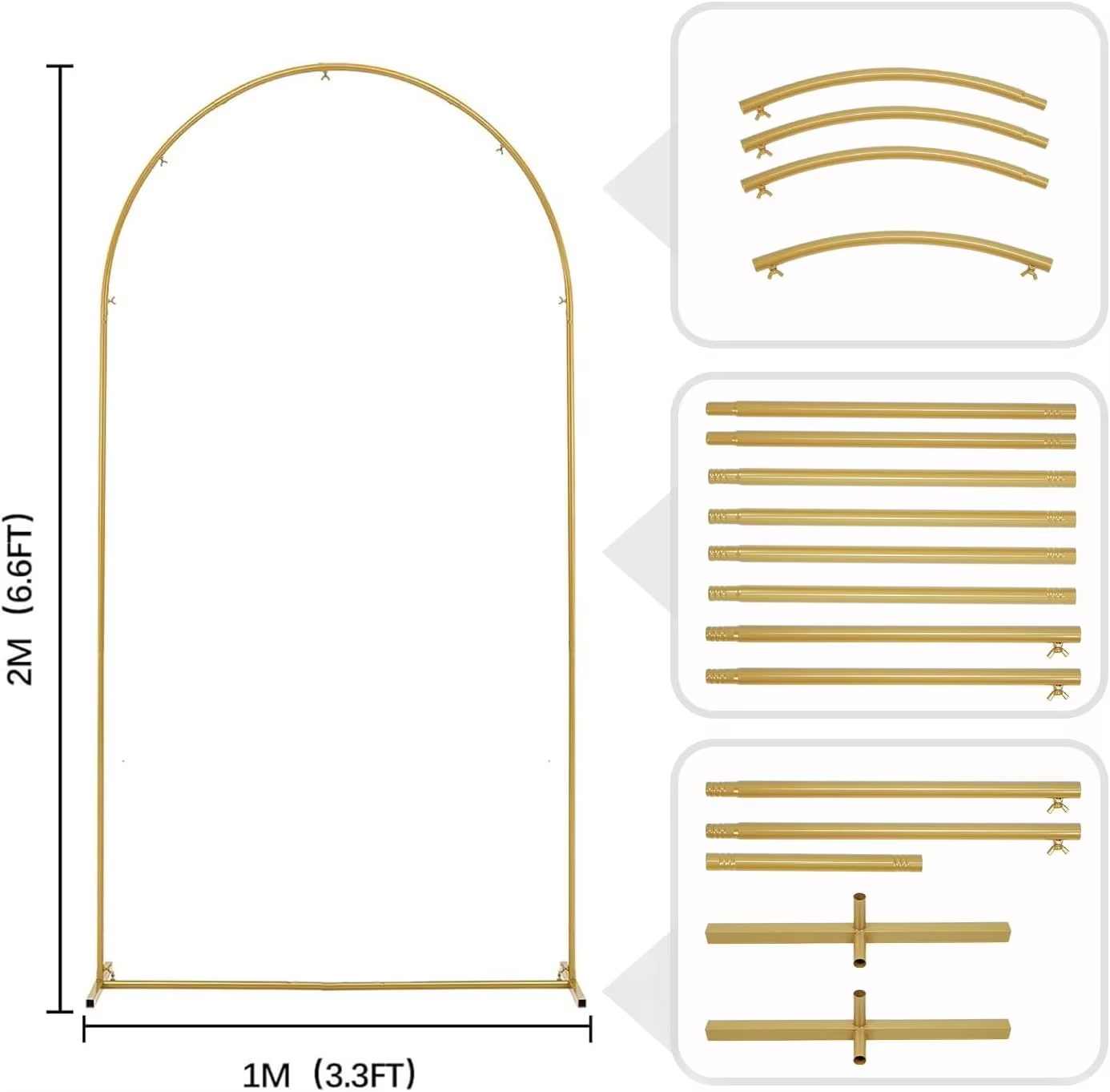 Arco de Metal Dourado para Cas - Wedding Support avaliação e preço