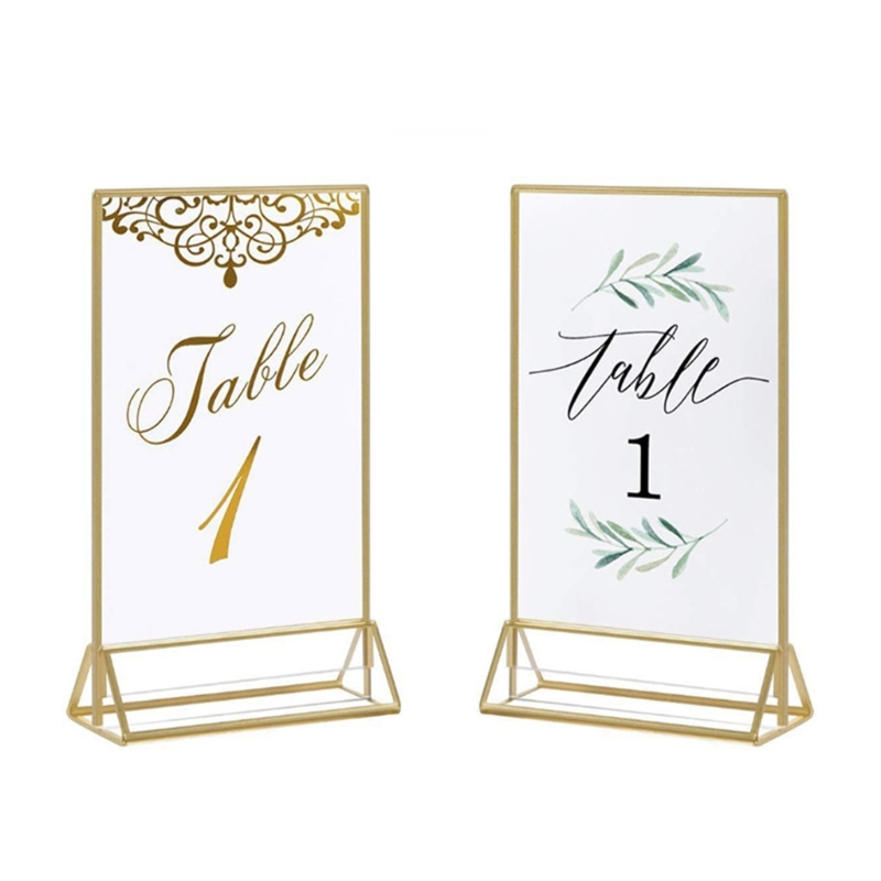 Acrílico claro Suporte Número  - Table Number Gold avaliação e preço