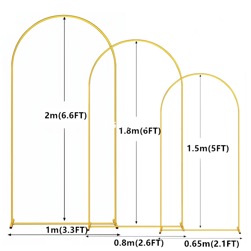 1pc ouro metal arco pano de fu - Wedding Support avaliação e preço