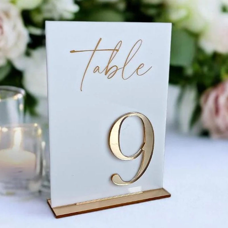 Números de Mesa para Casamento - Table Number Gold avaliação e preço